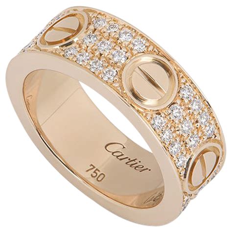 cartier rose gold love ring|cartier ring rose gold diamond.